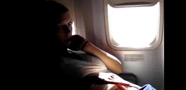  She Fingers Herself On The Airplane